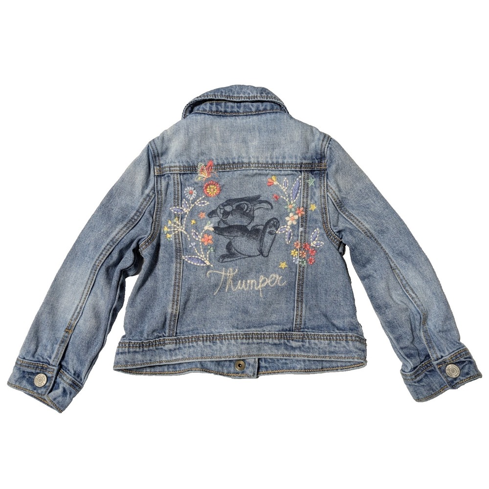 BABY GAP x DISNEY‎ THUMPER Embroidered Toddler 3 Years Blue Denim Jacket